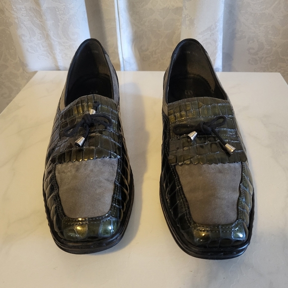 Ara Women's Rachel Slip On Loafers, Size 10, Dark Green, Croco Embossed - Picture 14 of 14